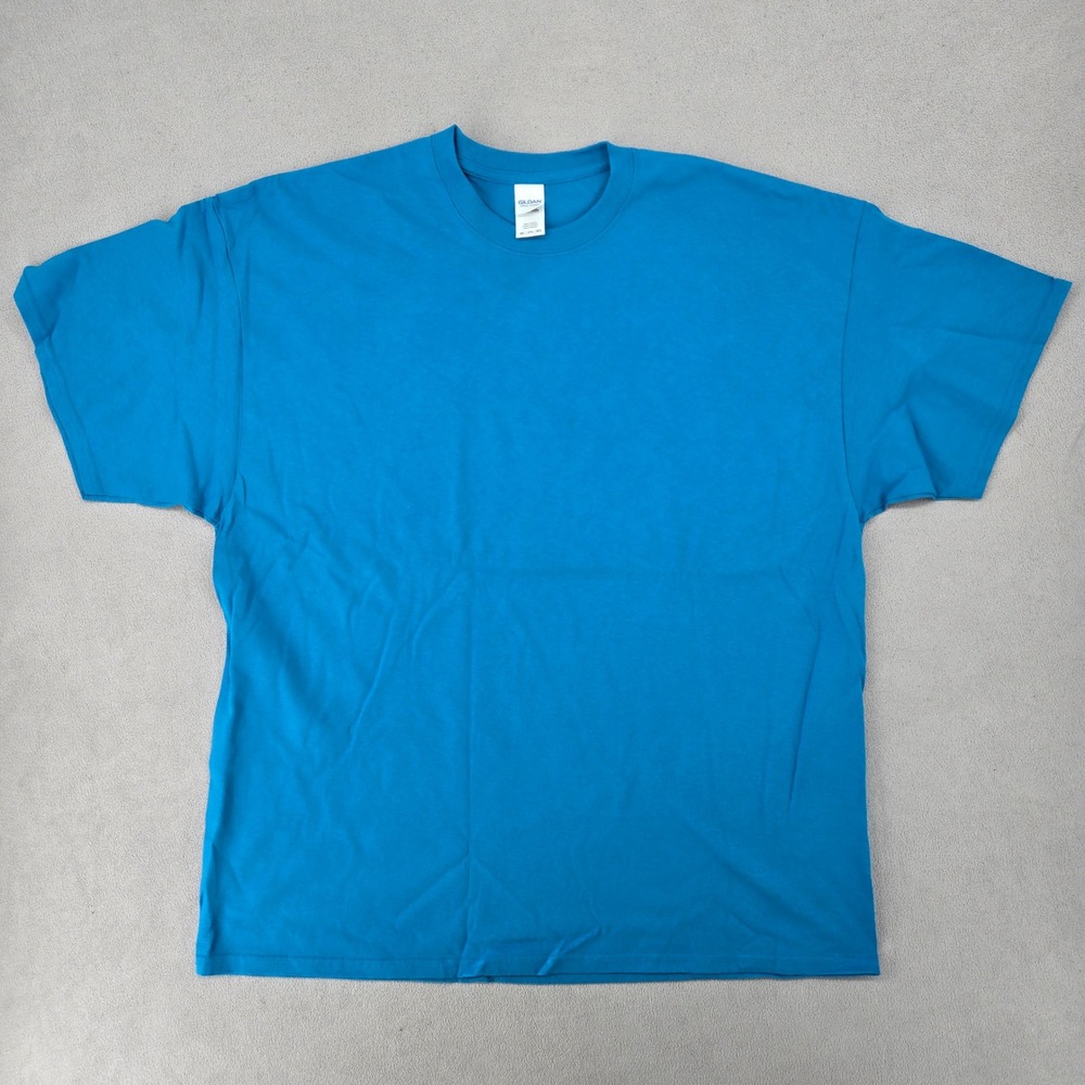 Gildan Mens NWOT 2XL Sapphire T-Shirt Ultra Cotton Solid Short‎ Sleeve Basic Tee